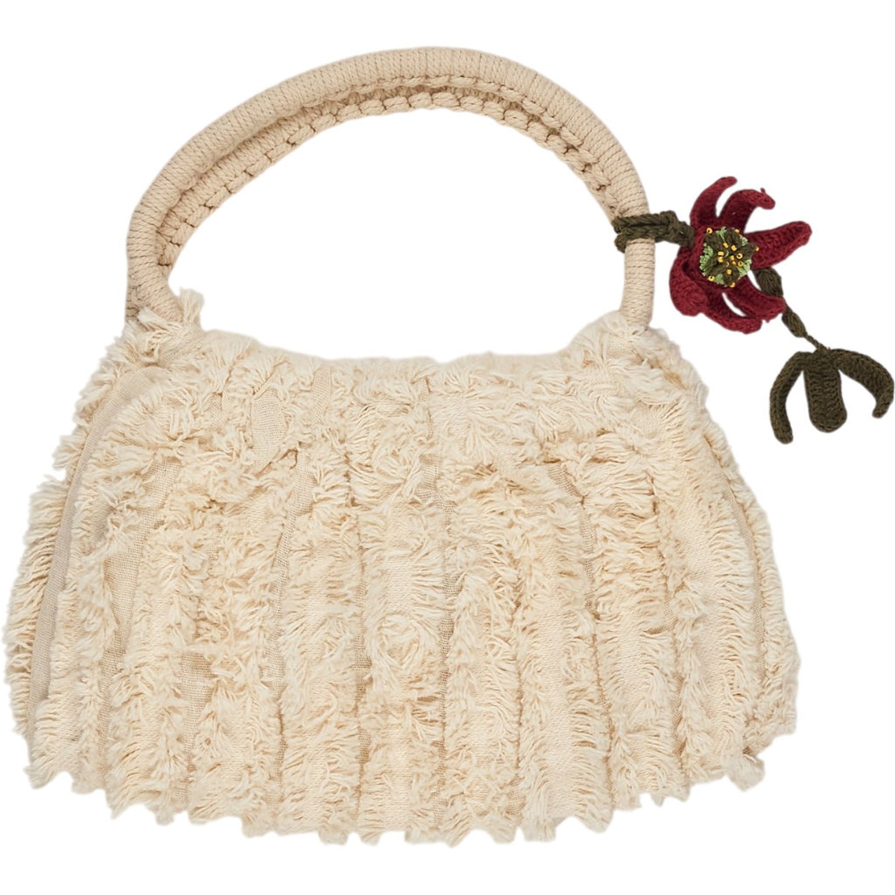 Pull & Bear Cream Floral Handbag