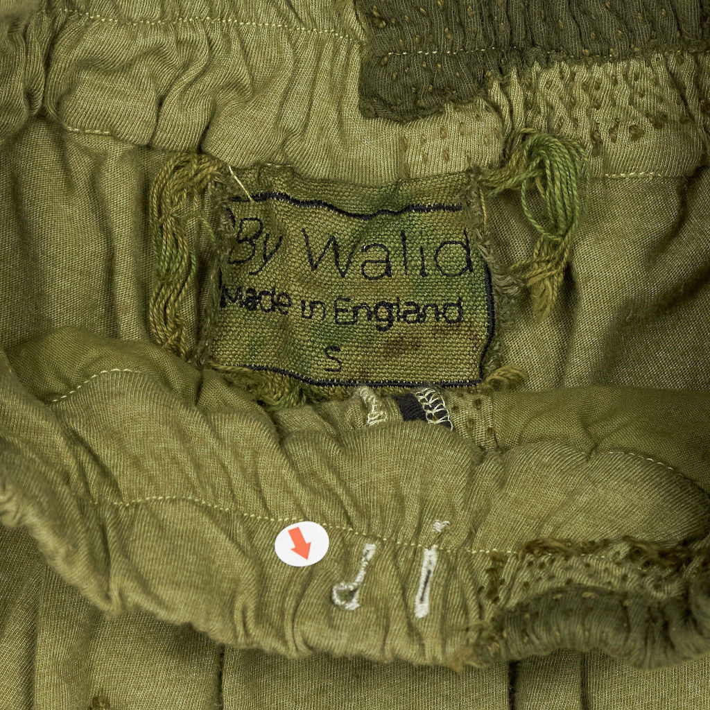 By Walid Green Patchwork Shorts