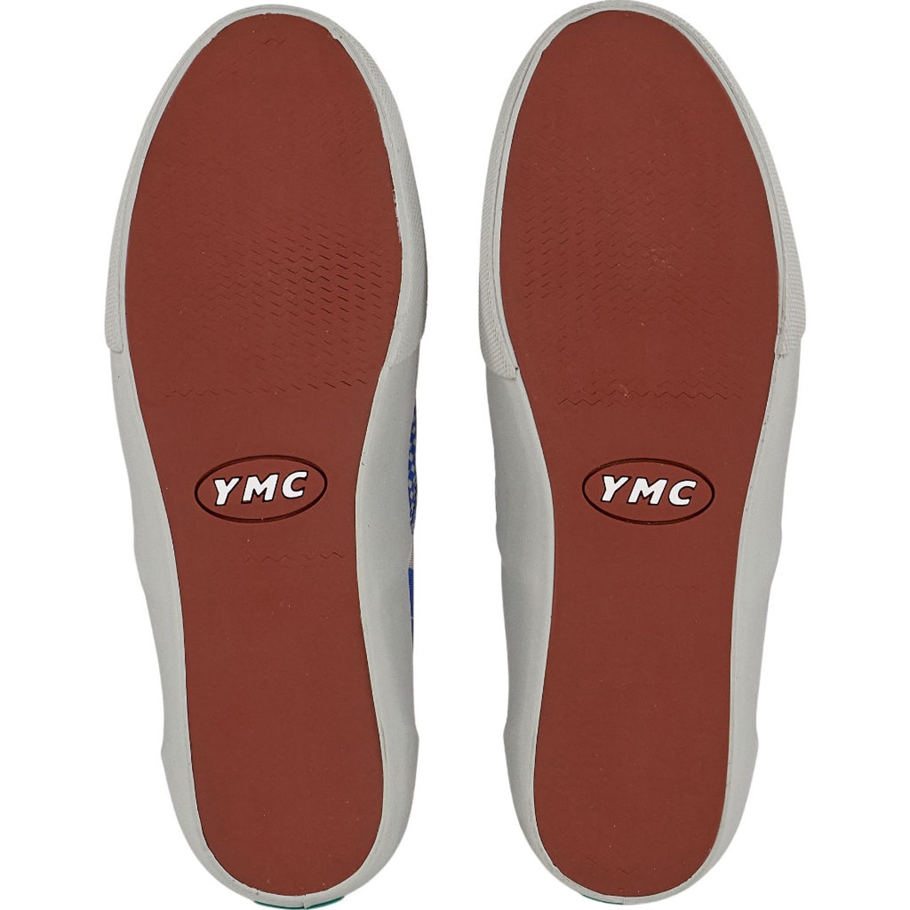 YMC Blue Check Slip-On Trainers