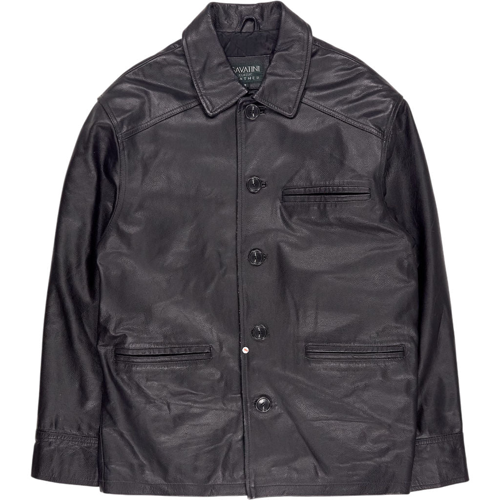 Vintage Savatini Black Leather Jacket