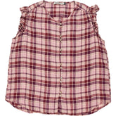 Baukjen Pink Plaid Linen Blouse