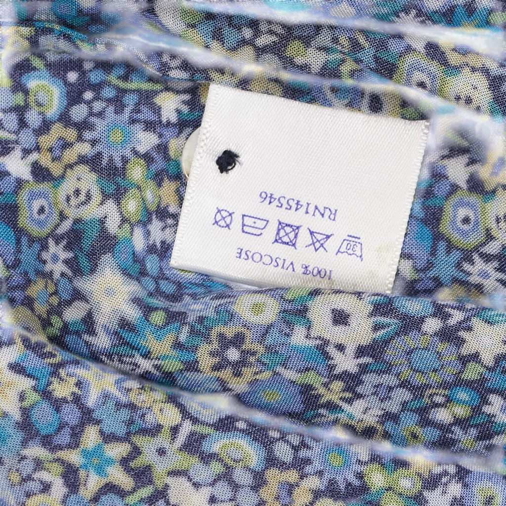 Brora Blue Floral Short Sleeve Shirt