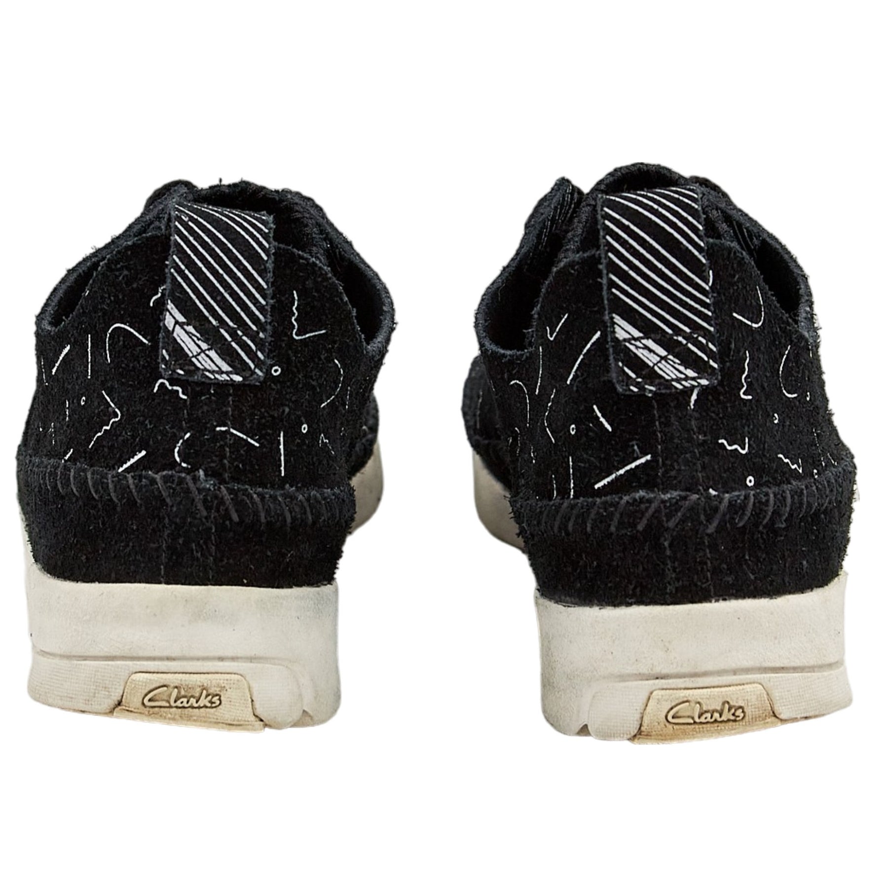 Clarks Womens Black Suede Trainers