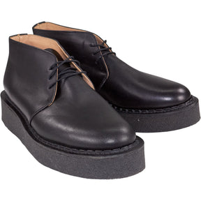 YMC Black Leather Platform Boots