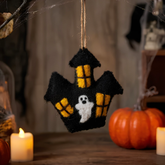 Handmade Felt Haunted House Hanging Halloween Decoration