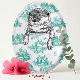 'Otter have a duvet day' - Toile pattern Tray