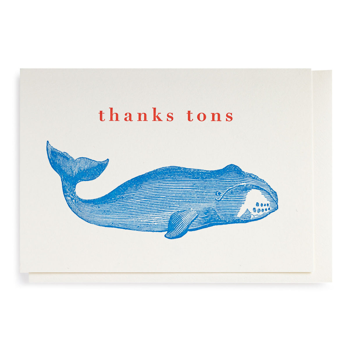 Thanks Tons - letterpress printed greeting card