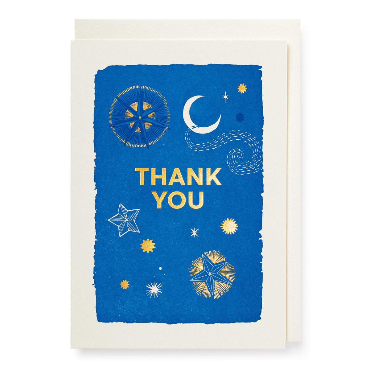 Thank You - letterpress printed greeting card
