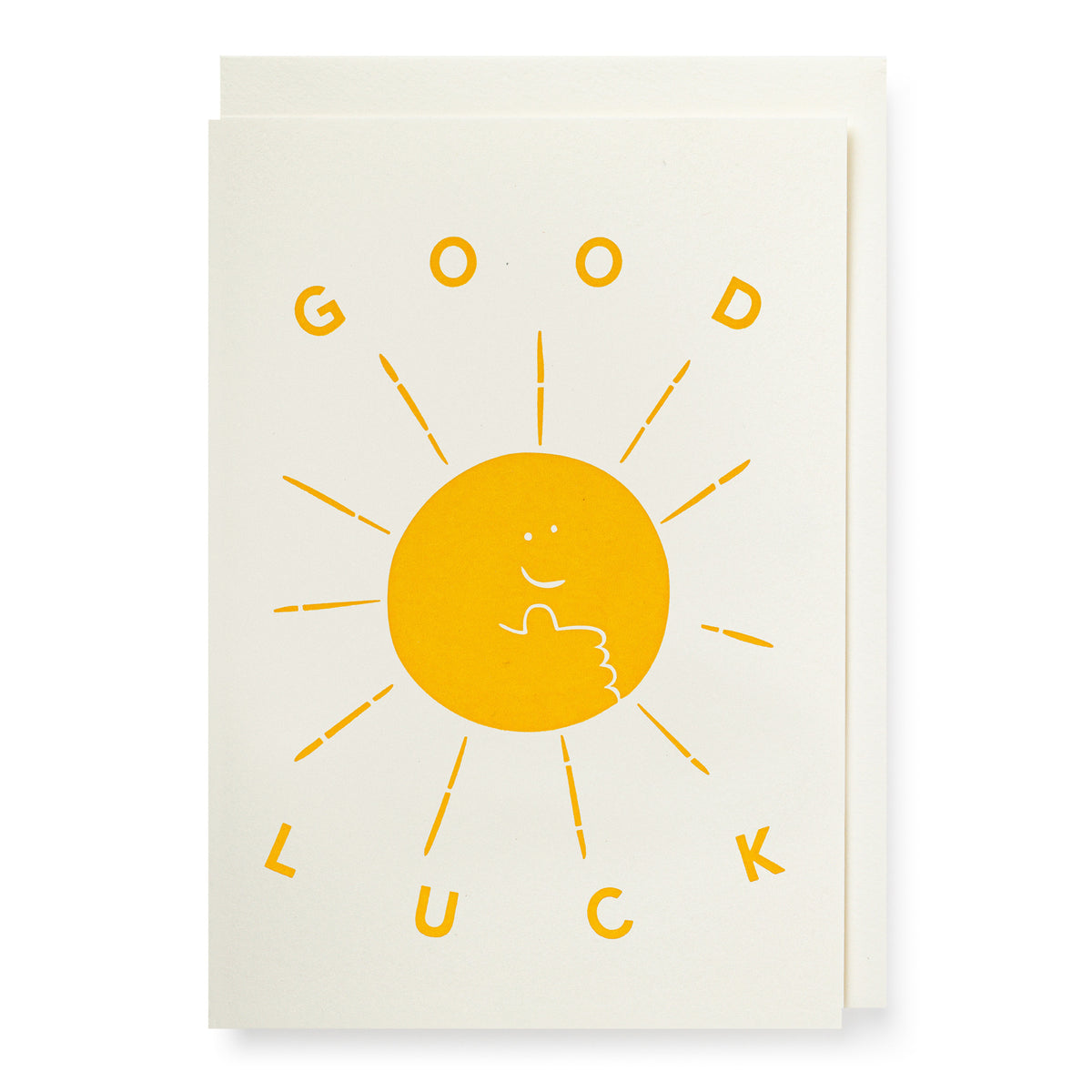 Good Luck Sun - letterpress printed greeting card