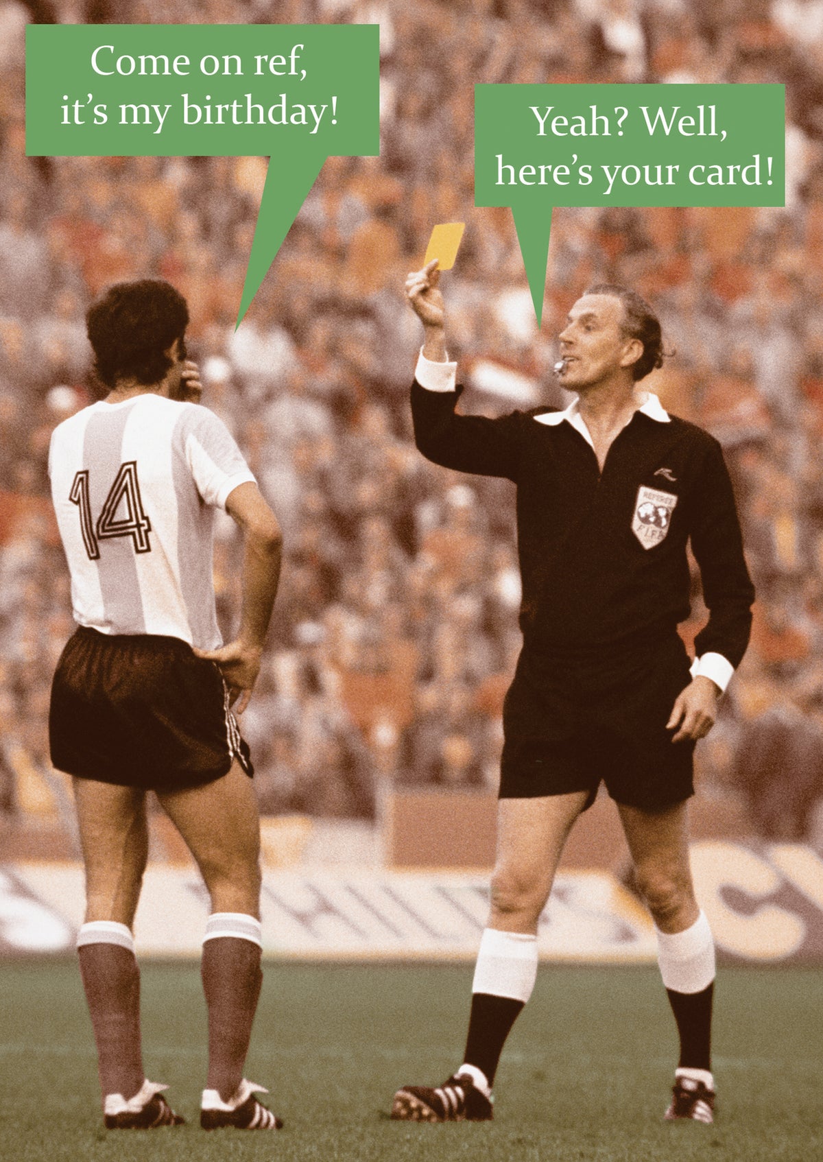Happy Birthday Referee Football themed Card