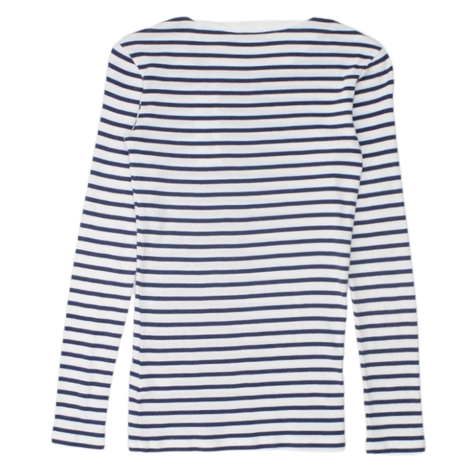 NRBY White & Navy Striped T-Shirt