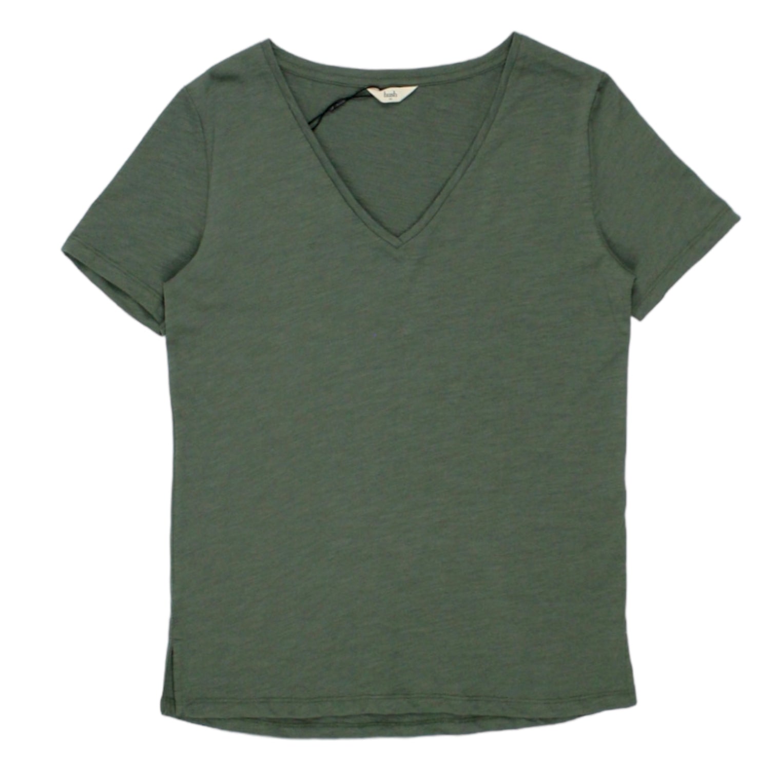 Hush Khaki Cali Slub V Tee