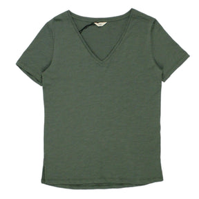 Hush Khaki Cali Slub V Tee