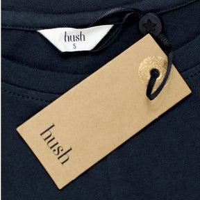 Hush Black Front Tie Crew Tee