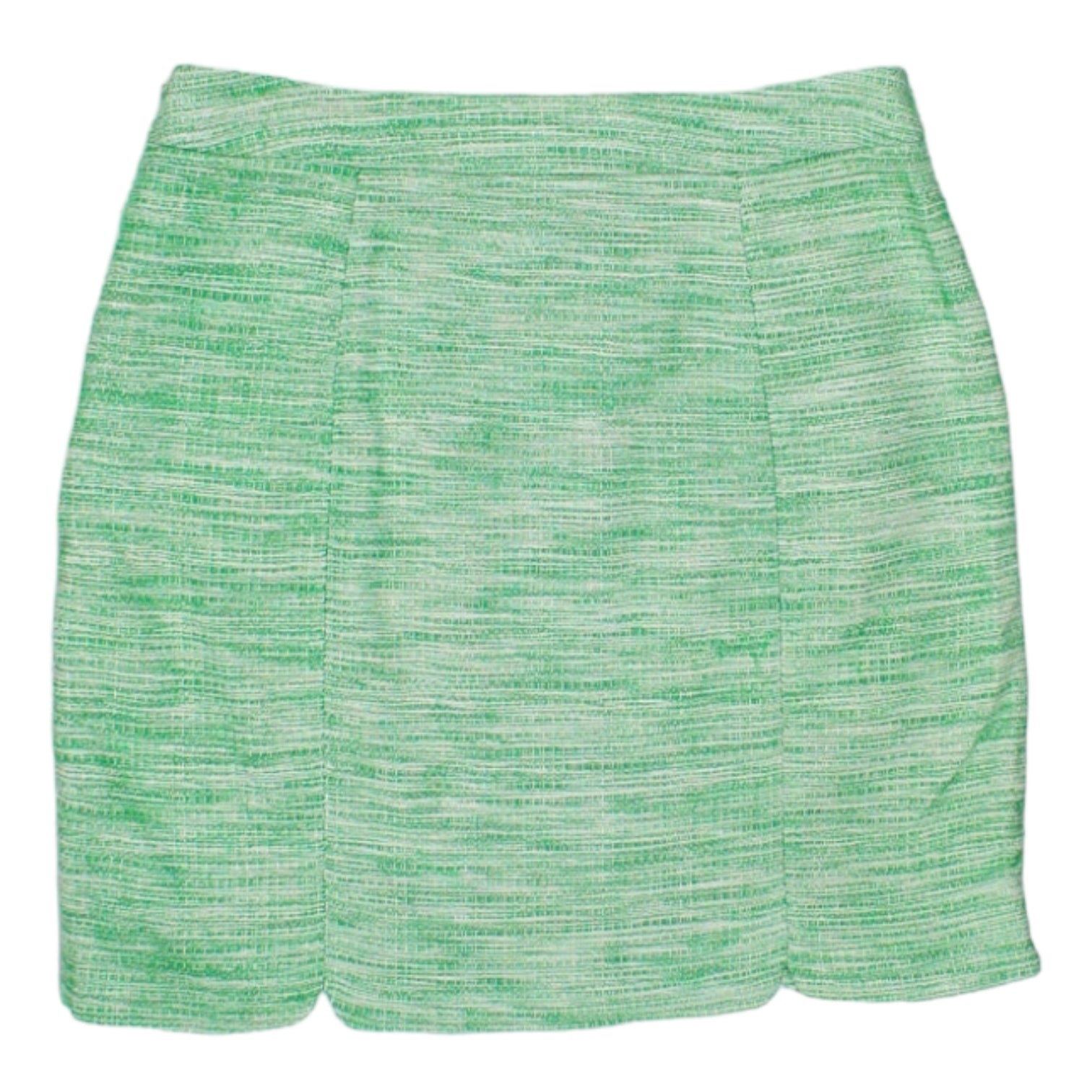 Jaeger London Green Tweed Mini Skirt