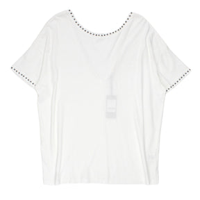 Hush White V-Back Studded T-Shirt
