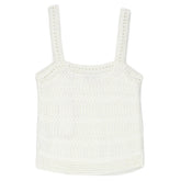 Vince White Crochet Sun Top