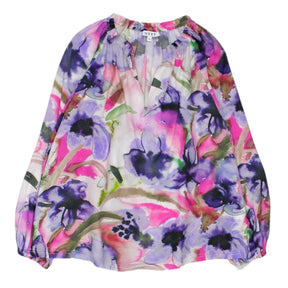 NRBY Purple Floral Silk Top