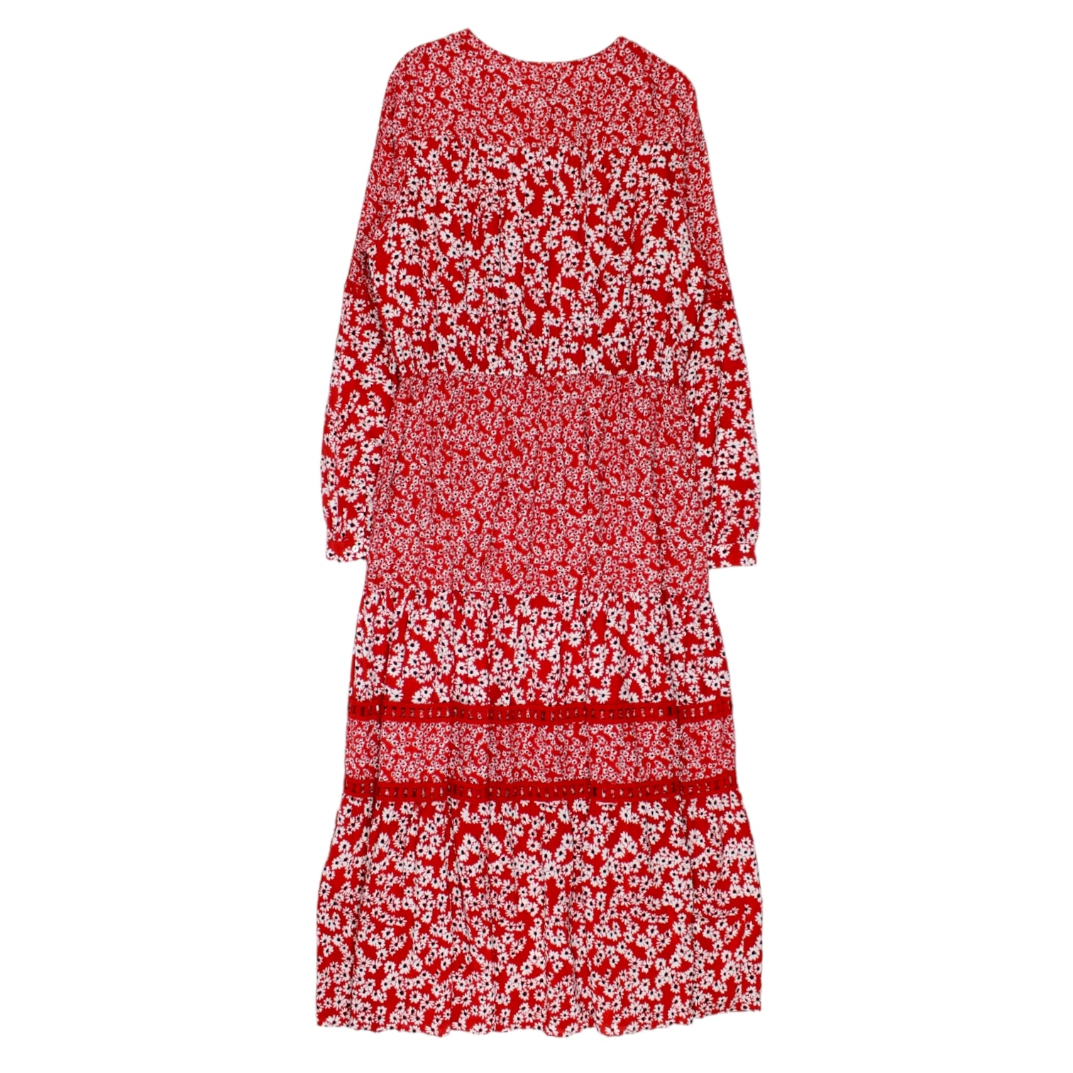 Hush Red Floral Folk Daisy Dress