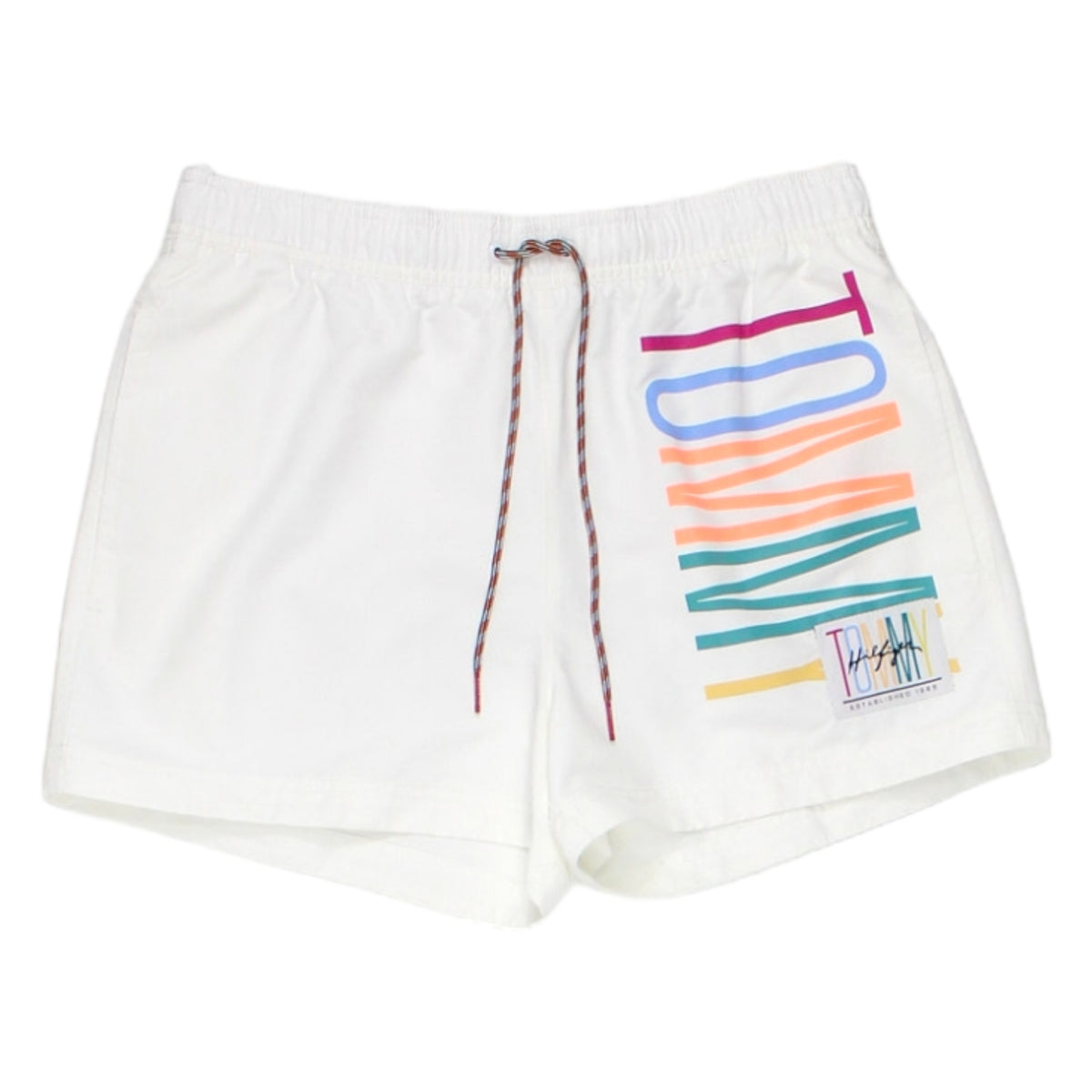 Tommy Hilfiger White Logo Swim Trunks
