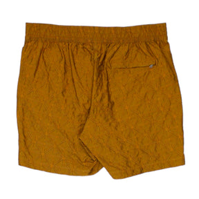 Frescobol Carioca Orange Geo Print Swim Shorts