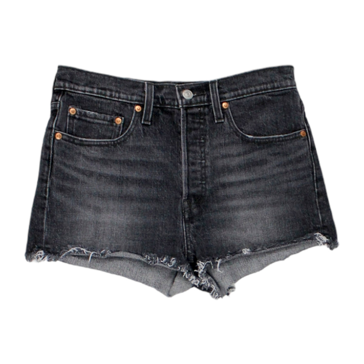 Levi's 501 Black Denim Cut-Off Shorts