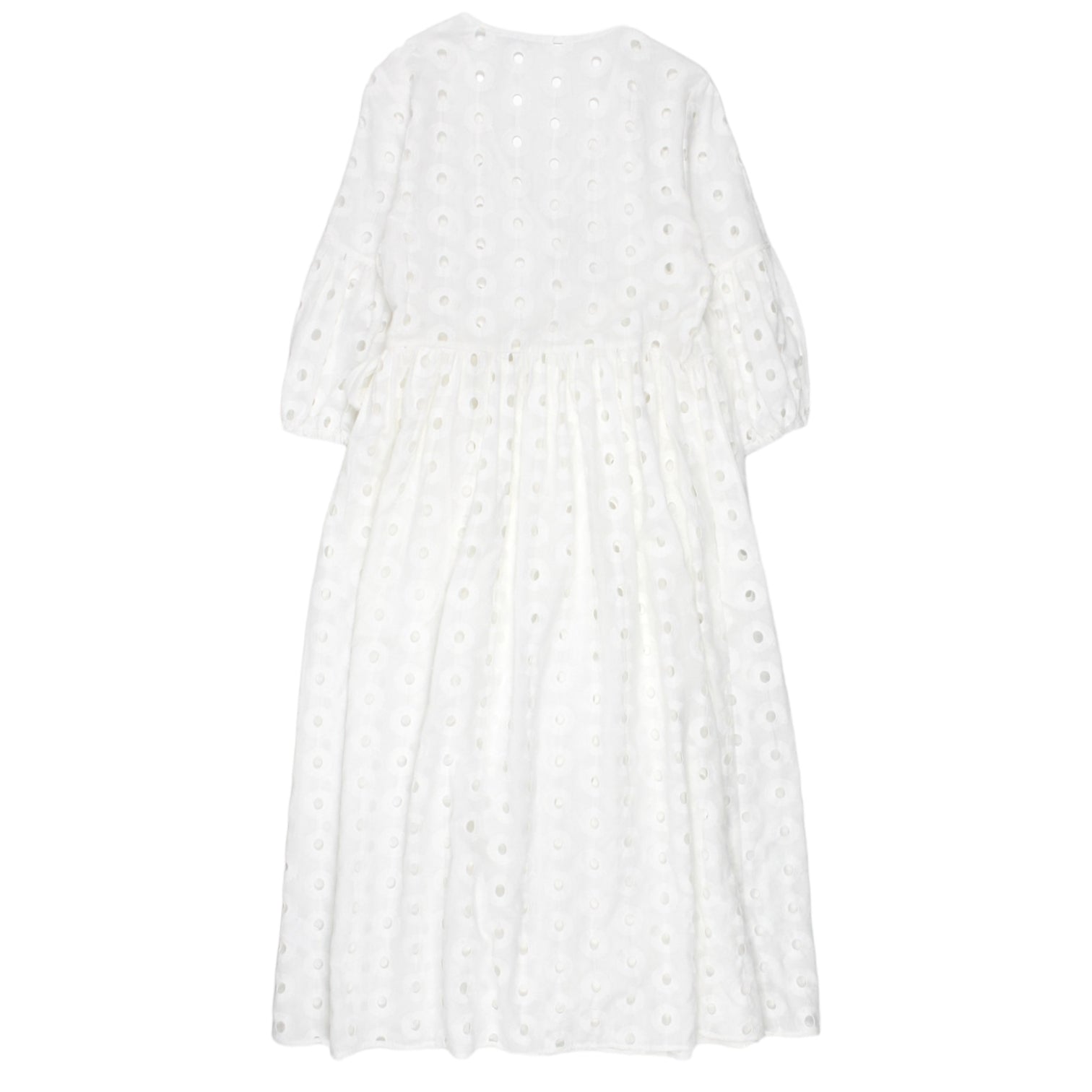 NRBY White Circle Broderie Anglais Dress - Sample