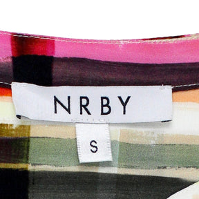 NRBY Pink/Multi Check Silk Dress