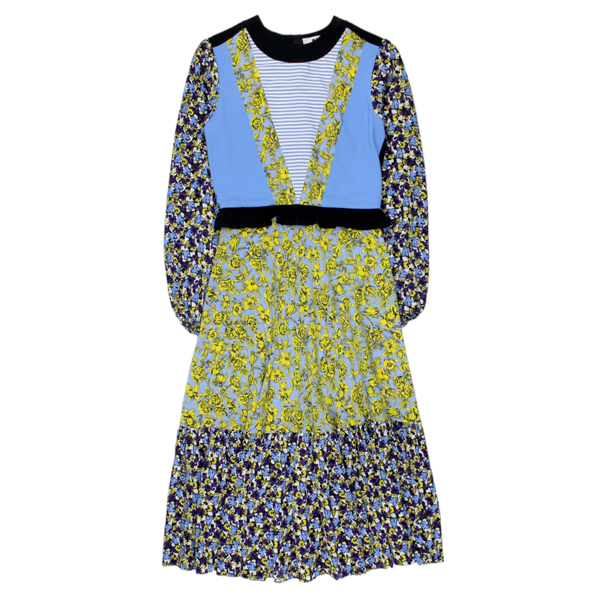 MSGM Blue Floral Midaxi Dress