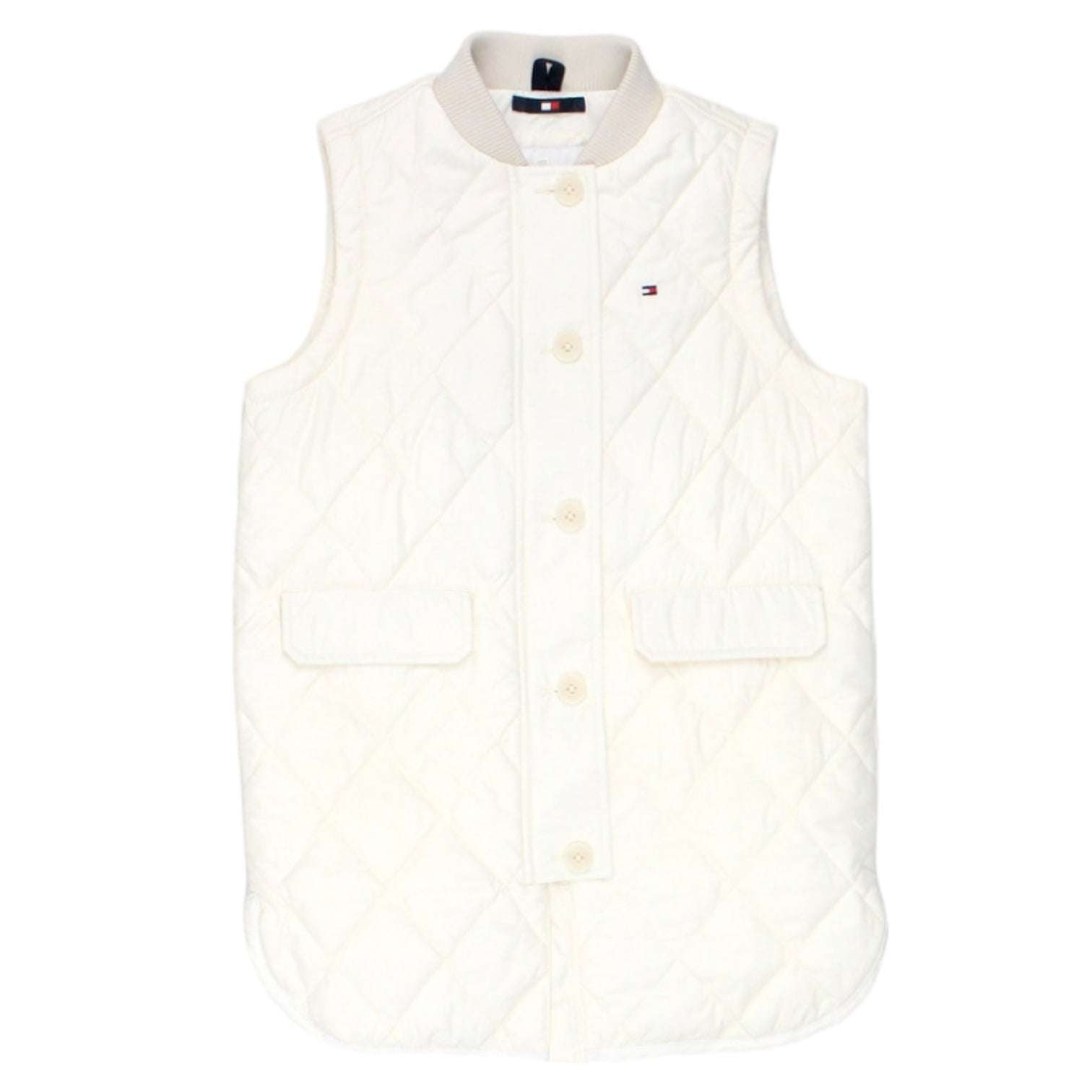 Tommy Hilfiger Cream Quilted Gilet