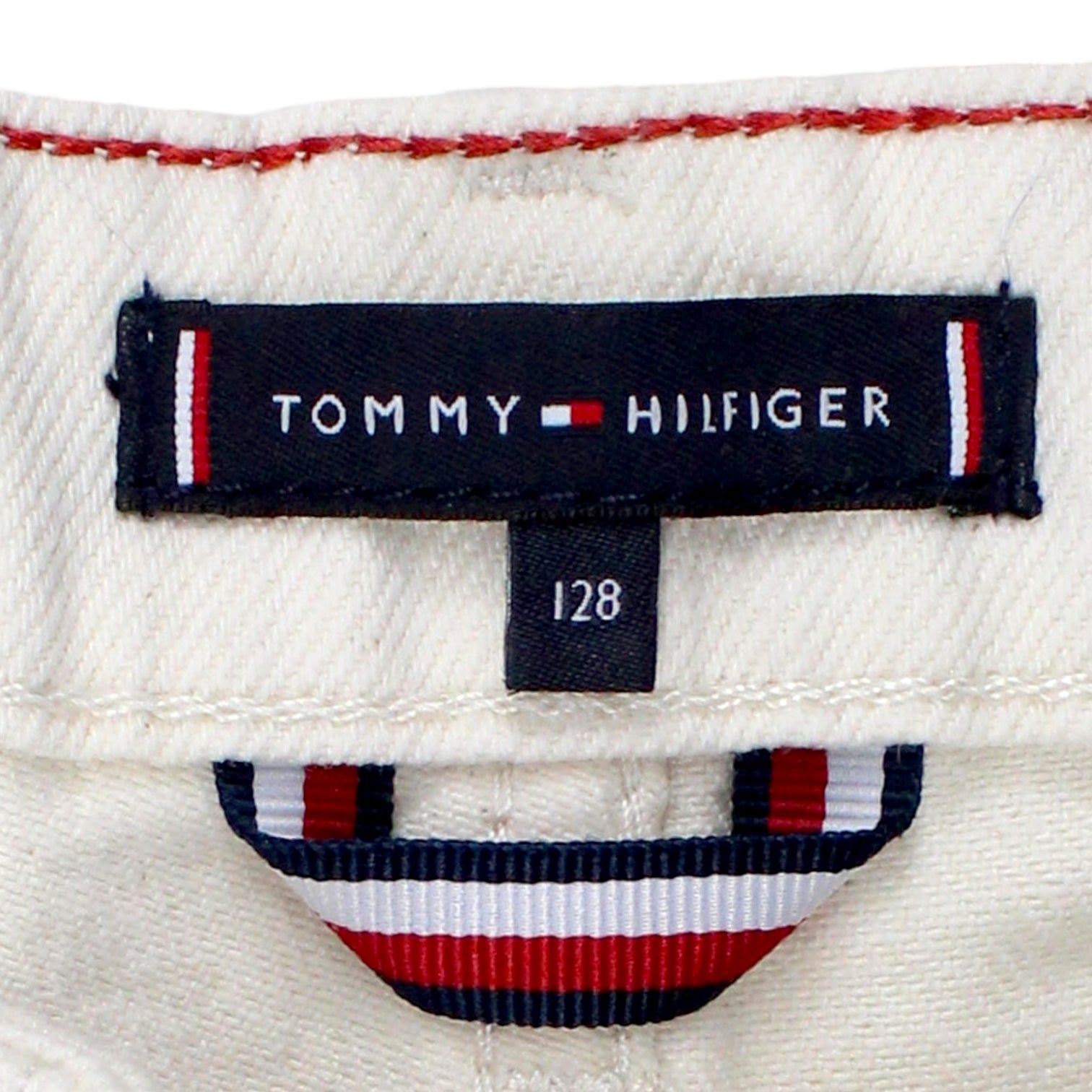 Tommy Hilfiger Cream Buckle Belt Jeans