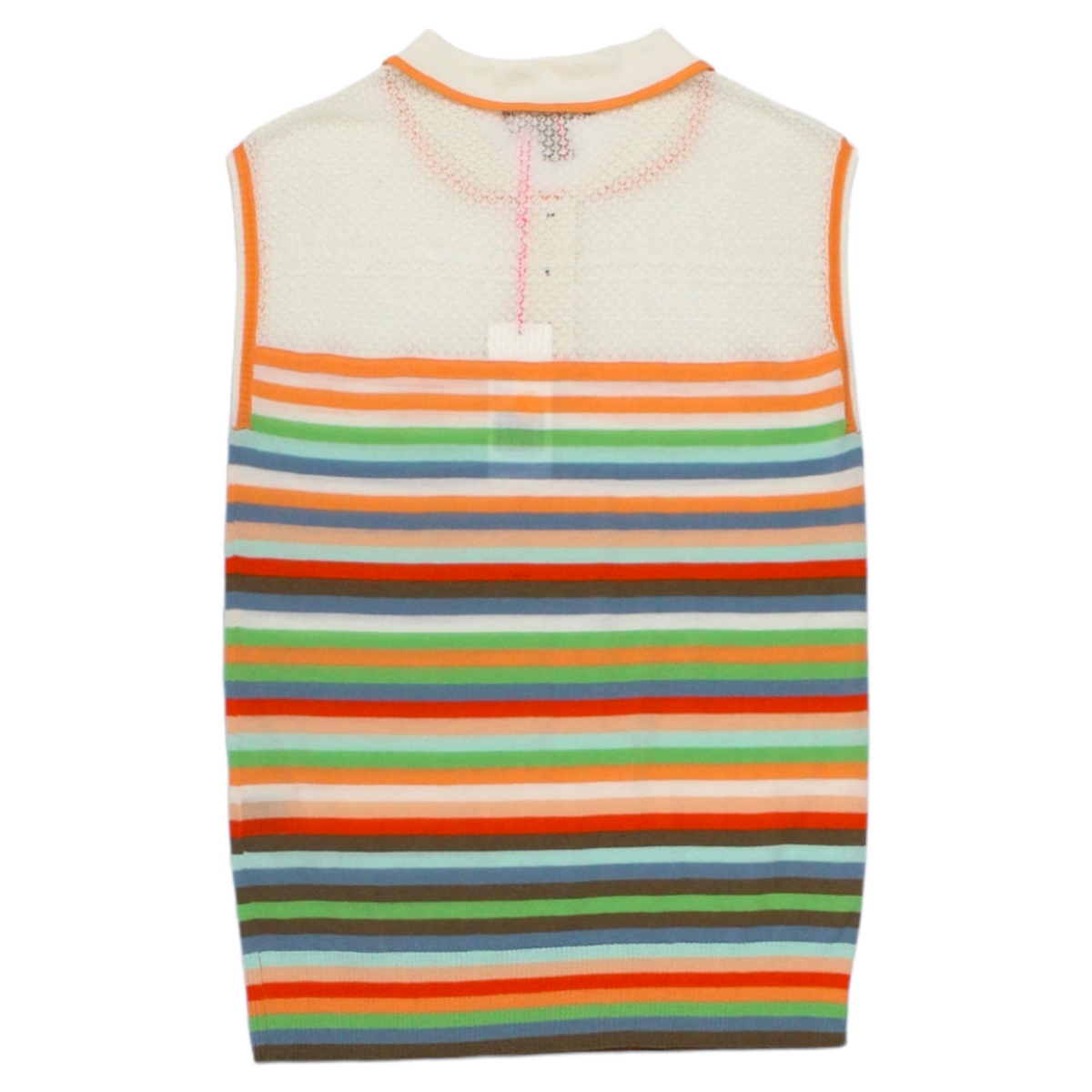 Orla Kiely Orange/Multi Pointelle Polo Shirt