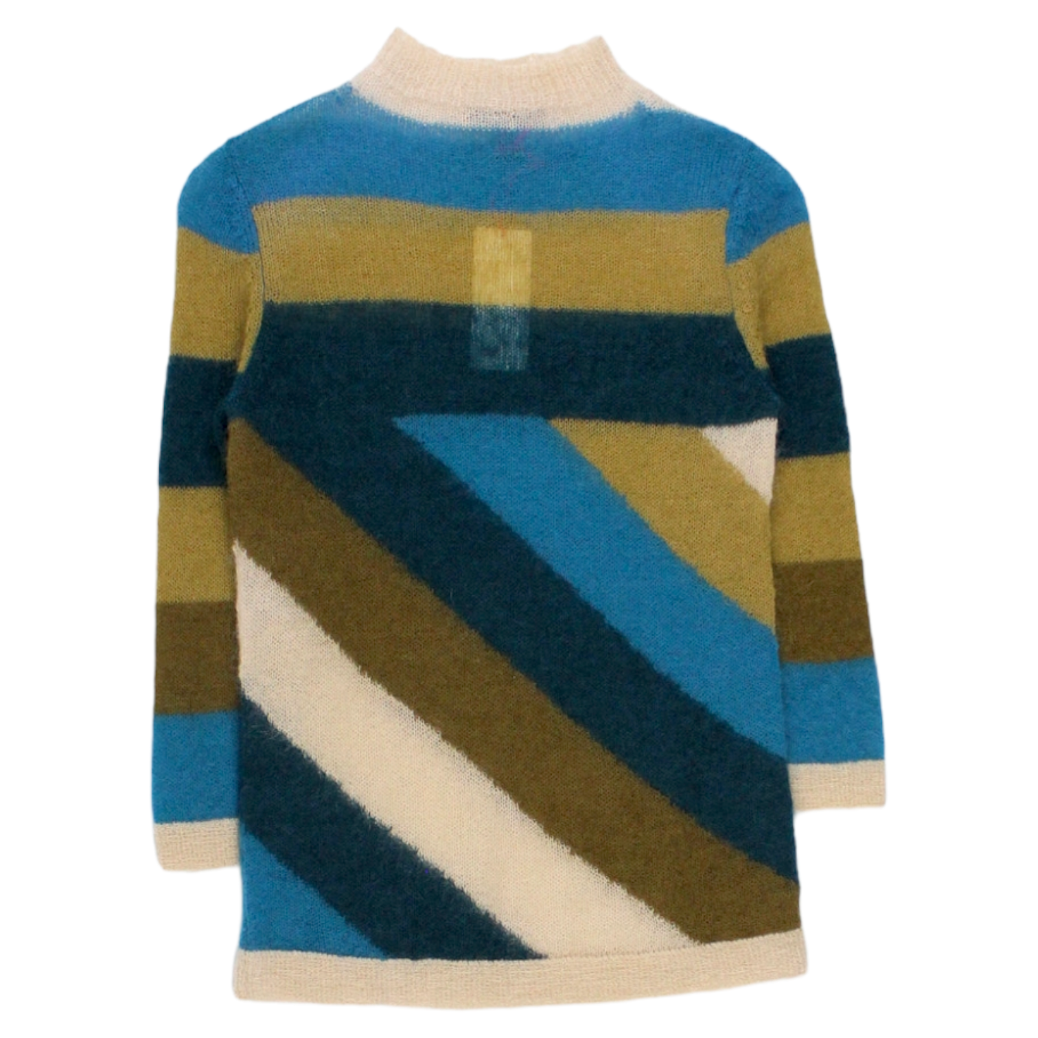 Orla Kiely Blue Striped Mohair Jumper