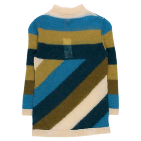 Orla Kiely Blue Striped Mohair Jumper