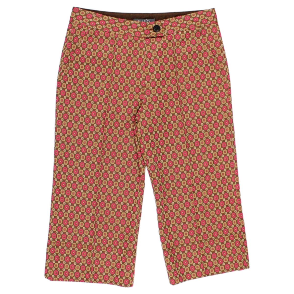 Orla Kiely Pink/Brown Cropped Trousers
