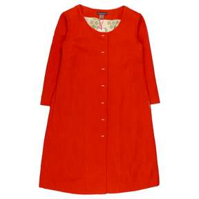 Orla Kiely Red Cotton Weave Coat