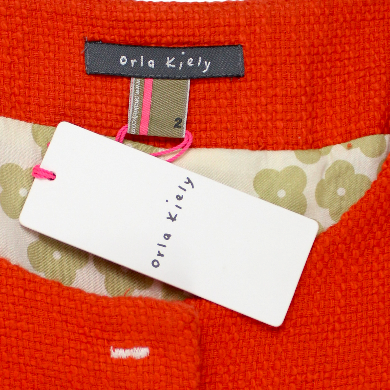 Orla Kiely Red Cotton Weave Coat