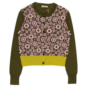 Orla Kiely Green/Pink Floral Cardigan