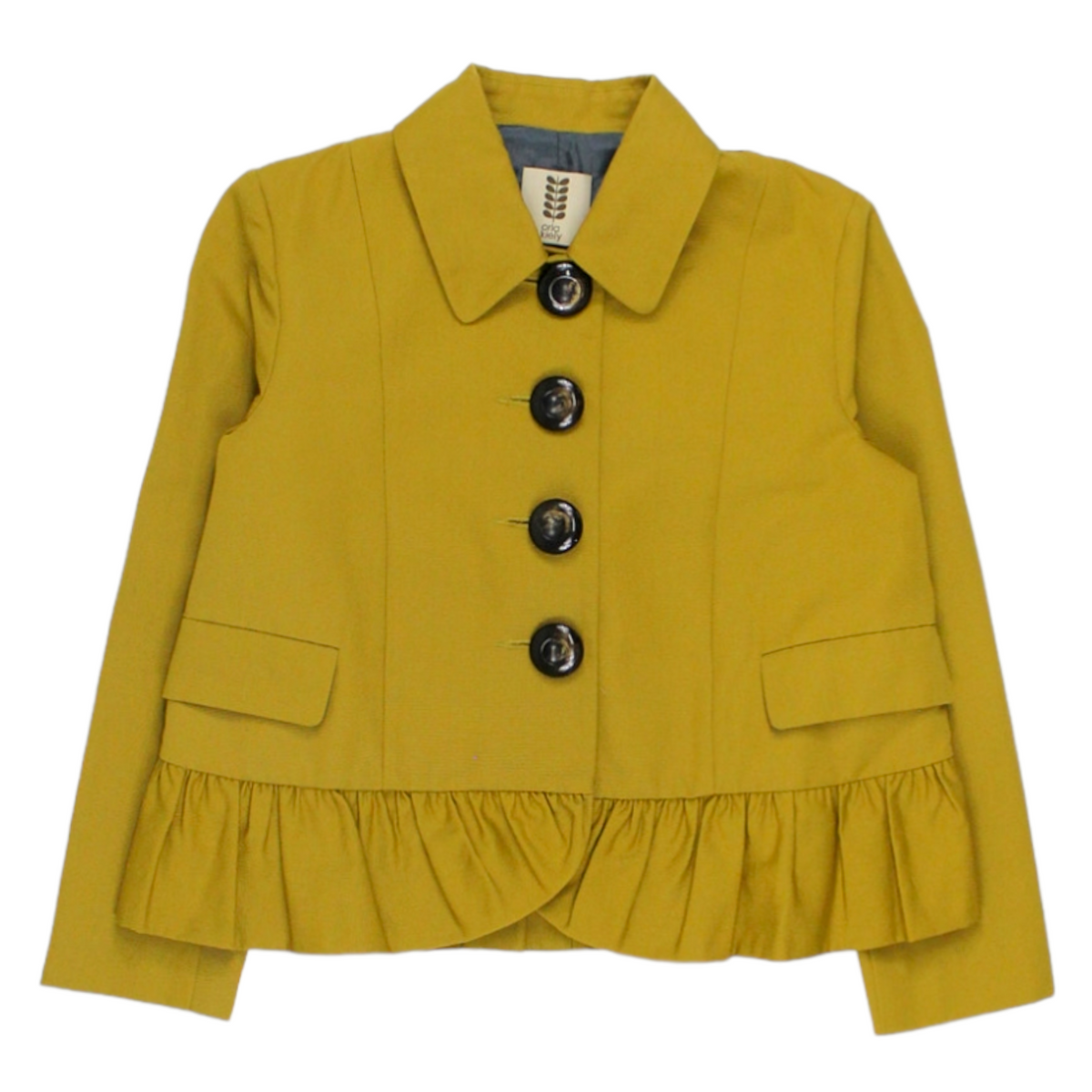 Orla Kiely Ochre Peplum Jacket