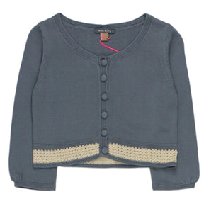 Orla Kiely Grey Knit & Crochet Cardigan