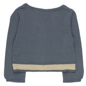 Orla Kiely Grey Knit & Crochet Cardigan