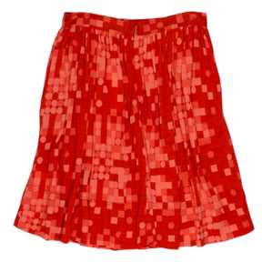 Orla Kiely Pink Square/Circle Wool Jersey Skirt