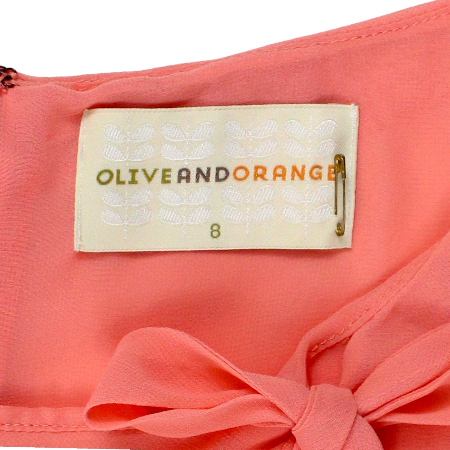 Olive & Orange Coral Chiffon Dress