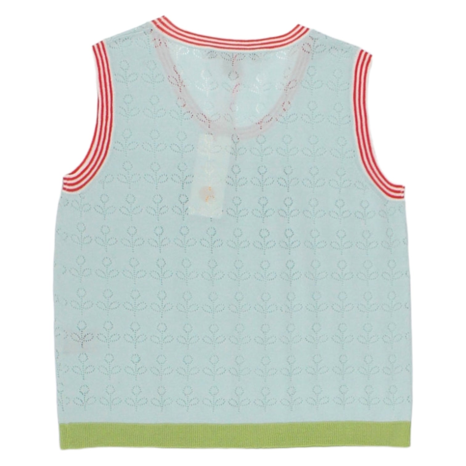 Orla Kiely Blue Pointelle Vest