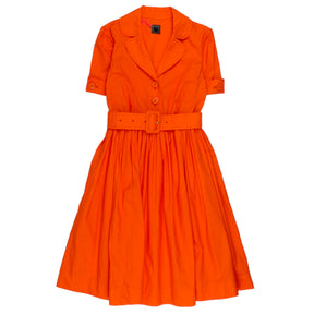 Orla Kiely Orange Belted Shirtdress