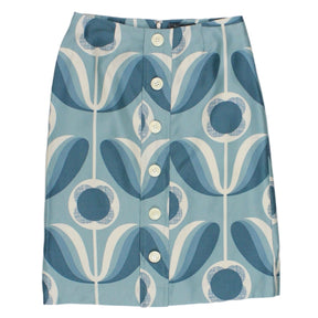 Orla Kiely Blue Wallflower Print Skirt