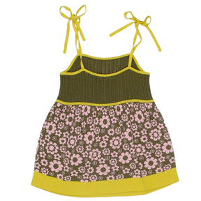 Orla Kiely Olive/Pink Blossom Flower Vest