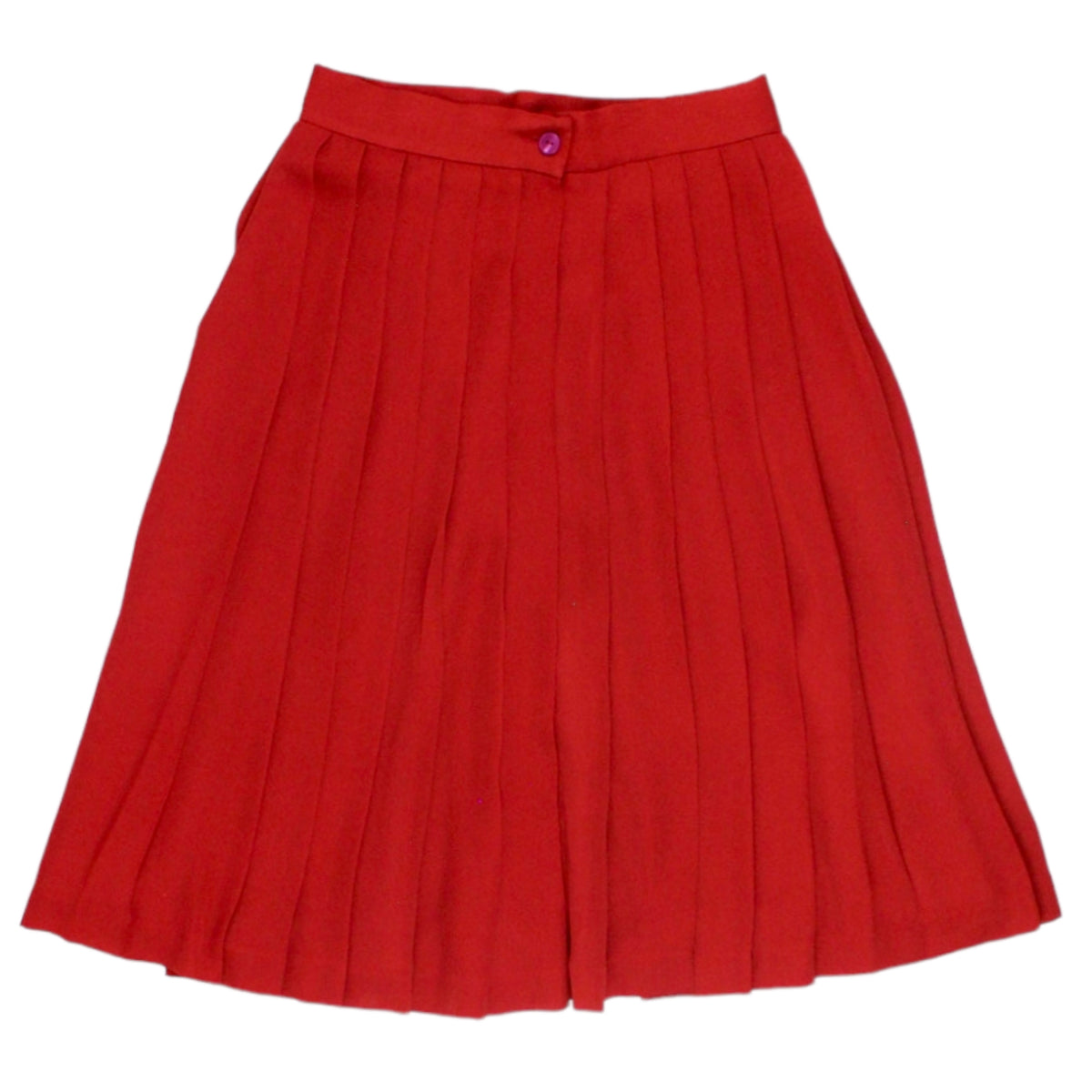 Orla Kiely Red Pleated Midi Skirt