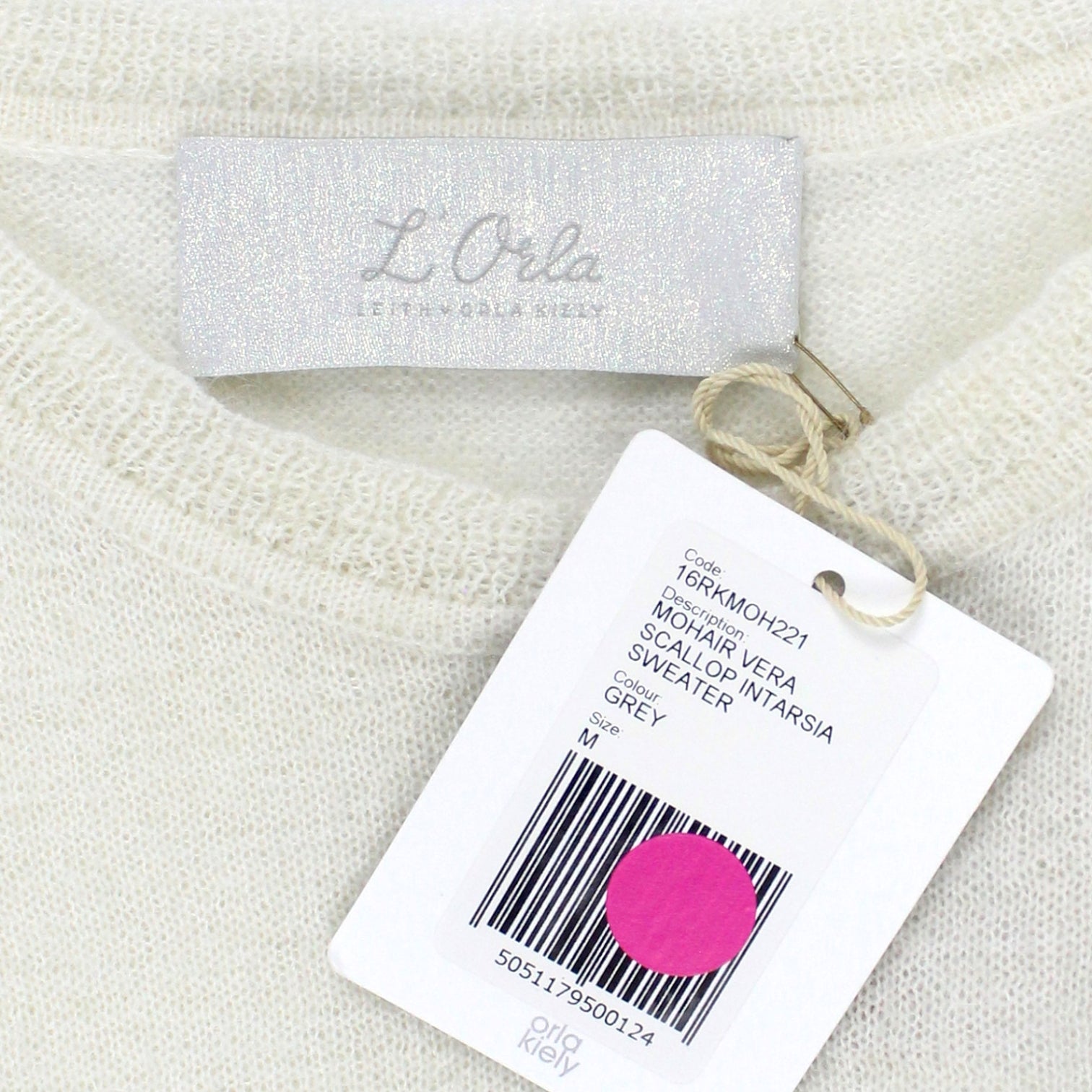 L'Orla Cream/Grey Mohair Sweater