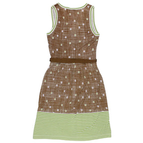 Orla Kiely Mocha Stripe/Floral Scribble Dress